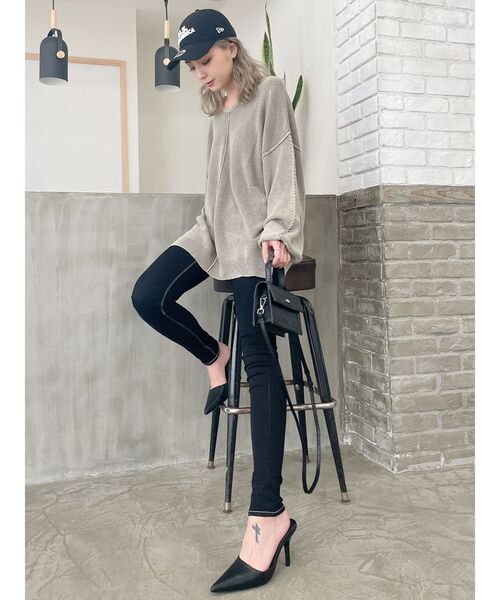 GYDA（ジェイダ）の「2WAYmix materialミニBAG（ハンドバッグ・レディース・ブラック/ベージュ・FREE）」の6枚目の写真