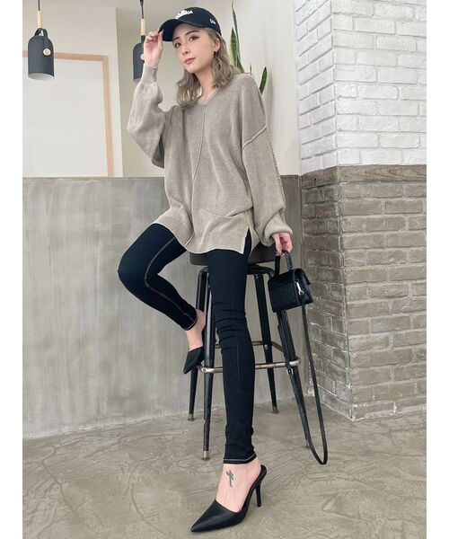 GYDA（ジェイダ）の「2WAYmix materialミニBAG（ハンドバッグ・レディース・ブラック/ベージュ・FREE）」の4枚目の写真