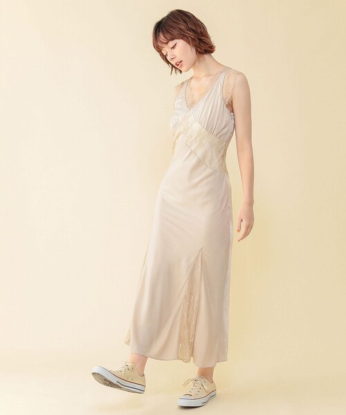 中古 激安販売 サテンレースミックスドレス ワンピース Deicy デイシー のファッション おすすめ Arenatheatre Net