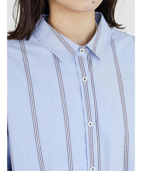 Green　Parks（グリーンパークス）の「カワイイストライプBigシャツ（シャツ/ブラウス・レディース・ピンク/イエロー/ブルー/グリーン・FREE）」の14枚目の写真