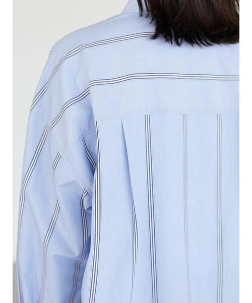 Green　Parks（グリーンパークス）の「カワイイストライプBigシャツ（シャツ/ブラウス・レディース・ピンク/イエロー/ブルー/グリーン・FREE）」の15枚目の写真
