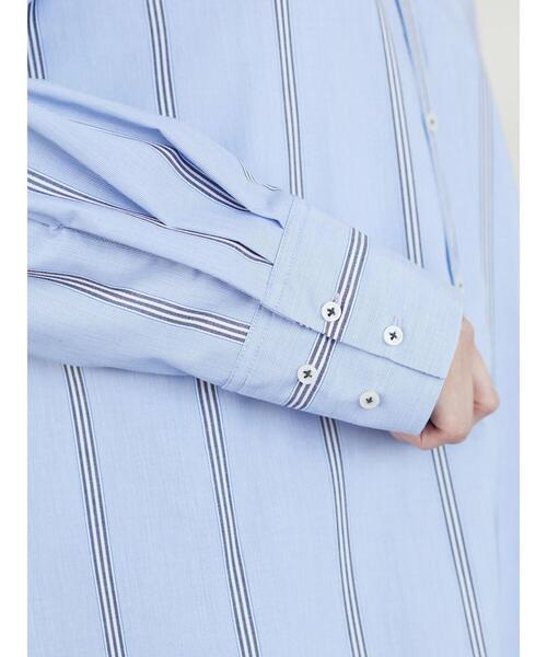 Green　Parks（グリーンパークス）の「カワイイストライプBigシャツ（シャツ/ブラウス・レディース・ピンク/イエロー/ブルー/グリーン・FREE）」の16枚目の写真