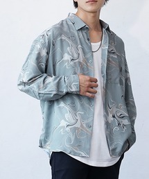 MinoriTY | 総柄プリント リラックス 長袖シャツ(シャツ/ブラウス)