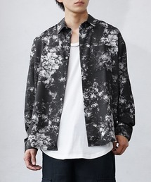 MinoriTY | 【MinoriTY】とろみジョーゼットリラックス長袖シャツ オーバーサイズ メンズ 柄シャツ 秋服 ルーズフィット(シャツ/ブラウス)