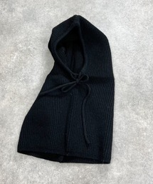 Chikashitsu + | 【Chikashitsu +/チカシツプラス】knit balaclava hoodie/ニットバラクラバ ニットフーディ フードウォーマー ニット帽 バラクラバ フェイクフーディ(ニットキャップ/ビーニー)