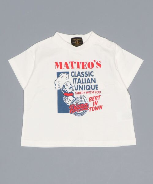 Life Support Products（ライフサポートプロダクツ）の「プリントワイドＴシャツ（80～150cm）（Tシャツ/カットソー・キッズ・ライトブルー/ブラック/ベージュ/ネイビー/オフホワイト/ピンク/イエロー/オレンジ/グリーン/チャコール・90/100/110/120/80/130/95/140/150）」の2枚目の写真