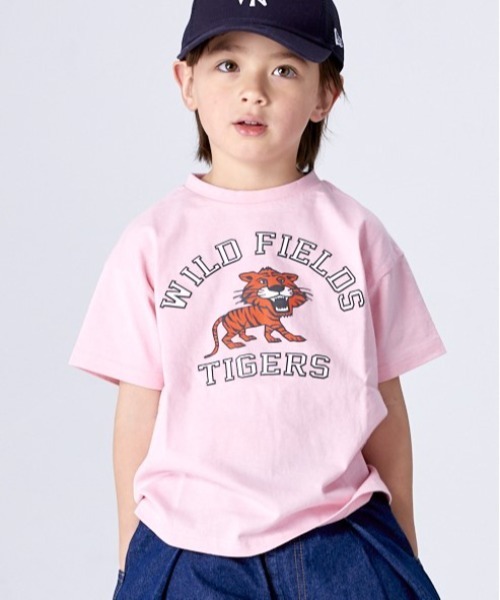 Life Support Products（ライフサポートプロダクツ）の「プリントワイドＴシャツ（80～150cm）（Tシャツ/カットソー・キッズ・ライトブルー/ブラック/ベージュ/ネイビー/オフホワイト/ピンク/イエロー/オレンジ/グリーン/チャコール・90/100/110/120/80/130/95/140/150）」の10枚目の写真