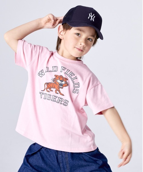 Life Support Products（ライフサポートプロダクツ）の「プリントワイドＴシャツ（80～150cm）（Tシャツ/カットソー・キッズ・ライトブルー/ブラック/ベージュ/ネイビー/オフホワイト/ピンク/イエロー/オレンジ/グリーン/チャコール・90/100/110/120/80/130/95/140/150）」の11枚目の写真