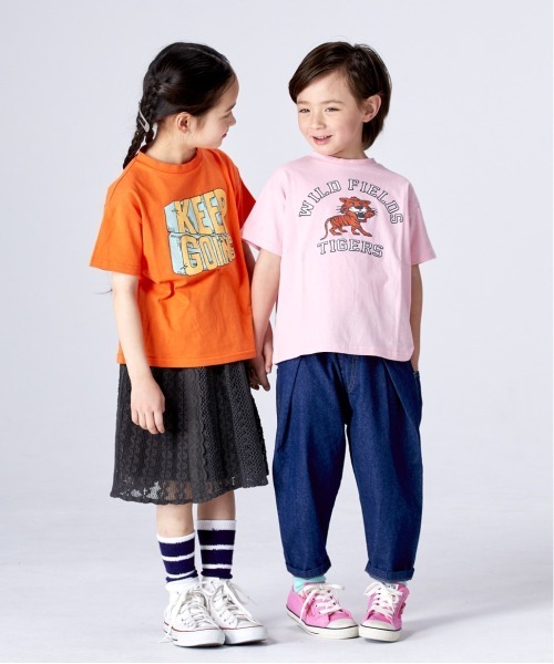 Life Support Products（ライフサポートプロダクツ）の「プリントワイドＴシャツ（80～150cm）（Tシャツ/カットソー・キッズ・ライトブルー/ブラック/ベージュ/ネイビー/オフホワイト/ピンク/イエロー/オレンジ/グリーン/チャコール・90/100/110/120/80/130/95/140/150）」の12枚目の写真