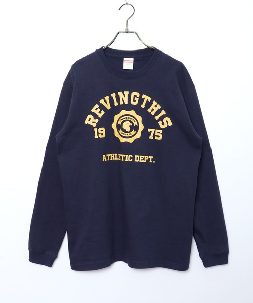 HER CLOSET(ハークローゼット)の「【shemoshelly】WEB限定ビッグシルエットカレッジロゴロンT【ユニセックス】(Tシャツ/カットソー・レディース・ホワイト/チャコールグレー/ブラック/ネイビー/グリーン/杢グレー・M/L/XL)」の12枚目の写真