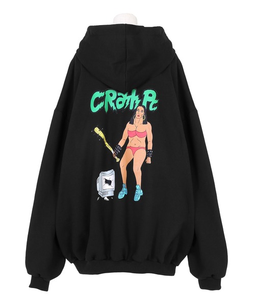 PUNYUS（プニュズ）の「CRASH PCパーカー（パーカー・レディース・オートミール/ブルー/ブラック/ライム・3/4）」の14枚目の写真