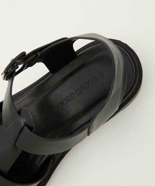 RODEO CROWNS WIDE BOWL（ロデオクラウンズワイドボウル）の「グルカサンダル（サンダル・レディース・ブラック/アイボリー・MEDIUM/LARGE）」の10枚目の写真