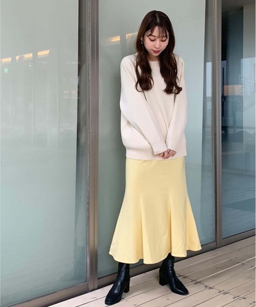 FREE'S MART（フリーズマート）の「カラーマーメイドスカート（スカート・レディース・ブラウン/イエロー/ライトベージュ/ブラック/ピンク系その他/ブルーグリーン・マルチサイズ）」の7枚目の写真