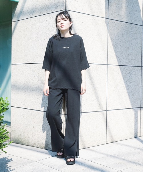 CONVERSE(コンバース)の「【CONVERSE/コンバース】楊柳スリットワイドパンツ(その他パンツ・レディース・ライトグレー/ブラック/ミント・MEDIUM)」の17枚目の写真