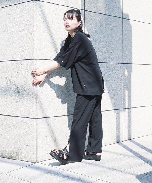 CONVERSE(コンバース)の「【CONVERSE/コンバース】楊柳スリットワイドパンツ(その他パンツ・レディース・ライトグレー/ブラック/ミント・MEDIUM)」の19枚目の写真