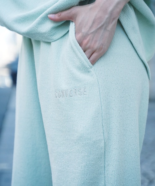 CONVERSE(コンバース)の「【CONVERSE/コンバース】楊柳スリットワイドパンツ(その他パンツ・レディース・ライトグレー/ブラック/ミント・MEDIUM)」の4枚目の写真