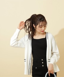 PROPORTION BODY DRESSING | 【美人百花5月号掲載 】「ＬＥＮＺＩＮＧ　ＥＣＯＶＥＲＯ」繊維混チュニックカーディガン / 1212174403(カーディガン/ボレロ)