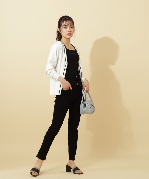 PROPORTION BODY DRESSING（プロポーションボディドレッシング）の「【美人百花5月号掲載 】「ＬＥＮＺＩＮＧ　ＥＣＯＶＥＲＯ」繊維混チュニックカーディガン / 1212174403（カーディガン/ボレロ・レディース・ホワイト/ブルー/ブラック・FREE）」の15枚目の写真