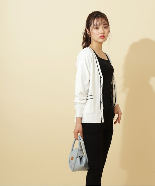 PROPORTION BODY DRESSING（プロポーションボディドレッシング）の「【美人百花5月号掲載 】「ＬＥＮＺＩＮＧ　ＥＣＯＶＥＲＯ」繊維混チュニックカーディガン / 1212174403（カーディガン/ボレロ・レディース・ホワイト/ブルー/ブラック・FREE）」の17枚目の写真