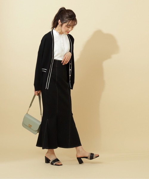 PROPORTION BODY DRESSING（プロポーションボディドレッシング）の「【美人百花5月号掲載 】「ＬＥＮＺＩＮＧ　ＥＣＯＶＥＲＯ」繊維混チュニックカーディガン / 1212174403（カーディガン/ボレロ・レディース・ホワイト/ブルー/ブラック・FREE）」の19枚目の写真