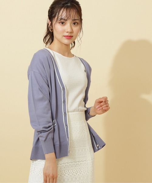 PROPORTION BODY DRESSING（プロポーションボディドレッシング）の「【美人百花5月号掲載 】「ＬＥＮＺＩＮＧ　ＥＣＯＶＥＲＯ」繊維混チュニックカーディガン / 1212174403（カーディガン/ボレロ・レディース・ホワイト/ブルー/ブラック・FREE）」の18枚目の写真