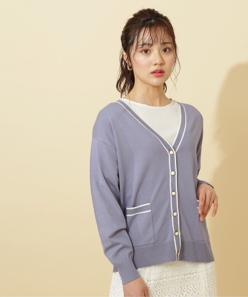 PROPORTION BODY DRESSING（プロポーションボディドレッシング）の「【美人百花5月号掲載 】「ＬＥＮＺＩＮＧ　ＥＣＯＶＥＲＯ」繊維混チュニックカーディガン / 1212174403（カーディガン/ボレロ・レディース・ホワイト/ブルー/ブラック・FREE）」の13枚目の写真