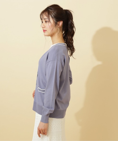 PROPORTION BODY DRESSING（プロポーションボディドレッシング）の「【美人百花5月号掲載 】「ＬＥＮＺＩＮＧ　ＥＣＯＶＥＲＯ」繊維混チュニックカーディガン / 1212174403（カーディガン/ボレロ・レディース・ホワイト/ブルー/ブラック・FREE）」の14枚目の写真