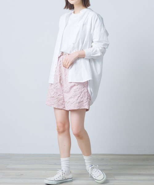 OMNES（オムネス）の「ふくれジャガードショートパンツ（その他パンツ・レディース・ホワイト/ブラック/ベージュ/ピンクベージュ・FREE）」の12枚目の写真