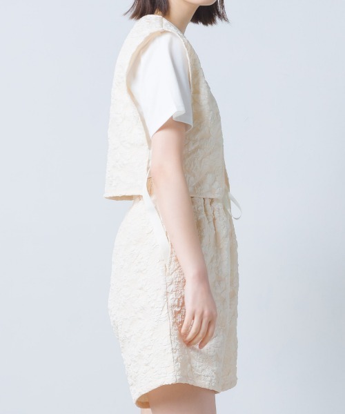 OMNES（オムネス）の「ふくれジャガードショートパンツ（その他パンツ・レディース・ホワイト/ブラック/ベージュ/ピンクベージュ・FREE）」の14枚目の写真