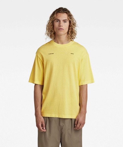 G-STAR（ジースター）の「UNISEX BOXY BASE GD T-SHIRT/オーバーサイズ/ユニセックス（Tシャツ/カットソー・メンズ・ライトブルー/ライトグリーン/イエロー・SMALL/MEDIUM/LARGE/X-LARGE/X-SMALL）」の3枚目の写真