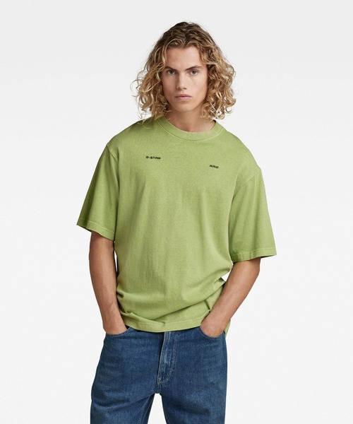 G-STAR（ジースター）の「UNISEX BOXY BASE GD T-SHIRT/オーバーサイズ/ユニセックス（Tシャツ/カットソー・メンズ・ライトブルー/ライトグリーン/イエロー・SMALL/MEDIUM/LARGE/X-LARGE/X-SMALL）」の2枚目の写真