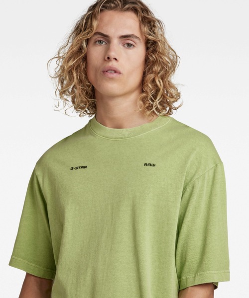 G-STAR（ジースター）の「UNISEX BOXY BASE GD T-SHIRT/オーバーサイズ/ユニセックス（Tシャツ/カットソー・メンズ・ライトブルー/ライトグリーン/イエロー・SMALL/MEDIUM/LARGE/X-LARGE/X-SMALL）」の6枚目の写真