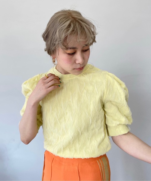 SANSeLF(サンセルフ)の「パフスリーブトップス【SANSeLF】sanw22s053(その他トップス・レディース・ホワイト/ピンク/ライトイエロー・FREE)」の5枚目の写真