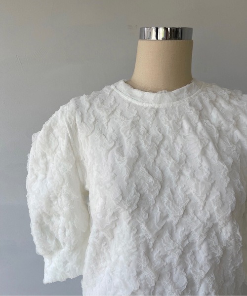 SANSeLF(サンセルフ)の「パフスリーブトップス【SANSeLF】sanw22s053(その他トップス・レディース・ホワイト/ピンク/ライトイエロー・FREE)」の7枚目の写真