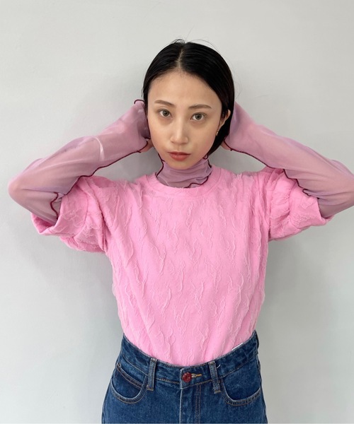 SANSeLF(サンセルフ)の「パフスリーブトップス【SANSeLF】sanw22s053(その他トップス・レディース・ホワイト/ピンク/ライトイエロー・FREE)」の6枚目の写真