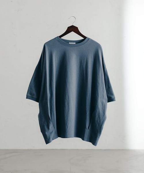 epnok（エプノック）の「タックオーバーTee（Tシャツ/カットソー・メンズ・チャコールグレー/ブラック/オフホワイト/グレイッシュベージュ/ブラウン/グリーン/グレイッシュブルー・SMALL/MEDIUM/LARGE）」の20枚目の写真