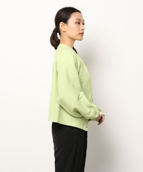 HONEYSUCKLE ROSE（ハニーサックルローズ）の「【HONEYSUCKLE ROSE】テレコスナップカーディガン（カーディガン/ボレロ・レディース・ブラック/グリーン/キナリ・M/L）」の5枚目の写真