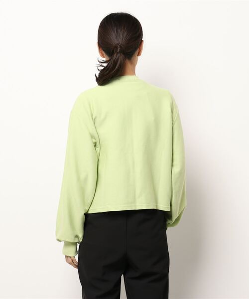 HONEYSUCKLE ROSE（ハニーサックルローズ）の「【HONEYSUCKLE ROSE】テレコスナップカーディガン（カーディガン/ボレロ・レディース・ブラック/グリーン/キナリ・M/L）」の4枚目の写真