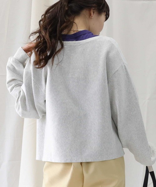 HONEYSUCKLE ROSE（ハニーサックルローズ）の「【HONEYSUCKLE ROSE】テレコスナップカーディガン（カーディガン/ボレロ・レディース・ブラック/グリーン/キナリ・M/L）」の8枚目の写真