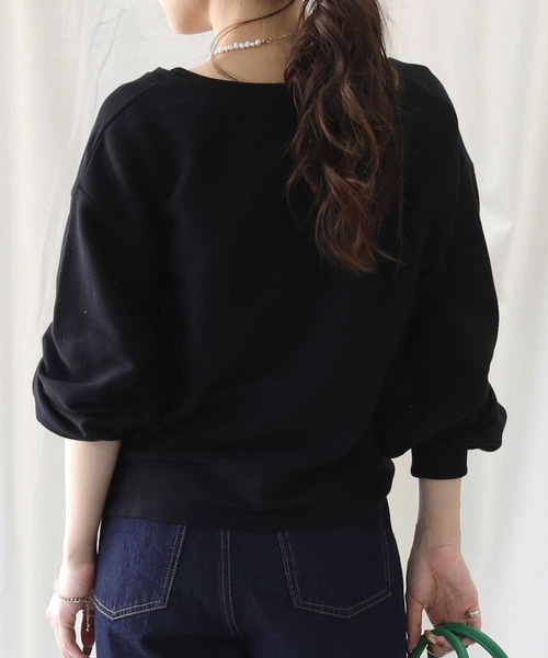 HONEYSUCKLE ROSE（ハニーサックルローズ）の「【HONEYSUCKLE ROSE】テレコスナップカーディガン（カーディガン/ボレロ・レディース・ブラック/グリーン/キナリ・M/L）」の9枚目の写真