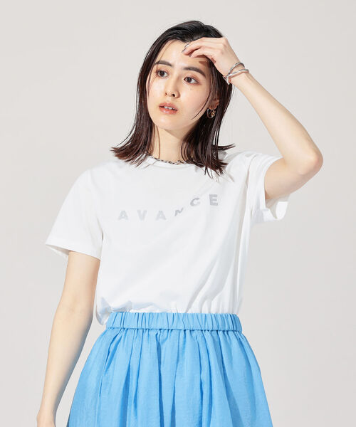 NOLLEY’S Sophi（ノーリーズソフィ）の「ロゴプリントTシャツ（Tシャツ/カットソー・レディース・ブラック/グリーン/ホワイト系その他4/ホワイト系その他5・38）」の20枚目の写真