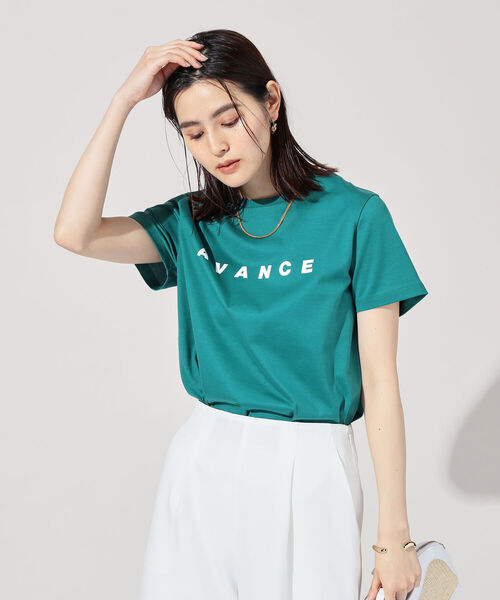 NOLLEY’S Sophi（ノーリーズソフィ）の「ロゴプリントTシャツ（Tシャツ/カットソー・レディース・ブラック/グリーン/ホワイト系その他4/ホワイト系その他5・38）」の7枚目の写真