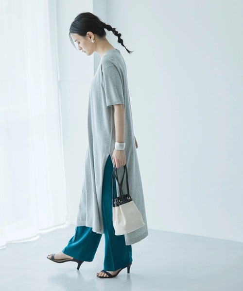 AMERICAN HOLIC(アメリカンホリック)の「サイドスリットニットワンピース(ワンピース・レディース・ブルー/ピンク/グレー系その他・M/L)」の2枚目の写真