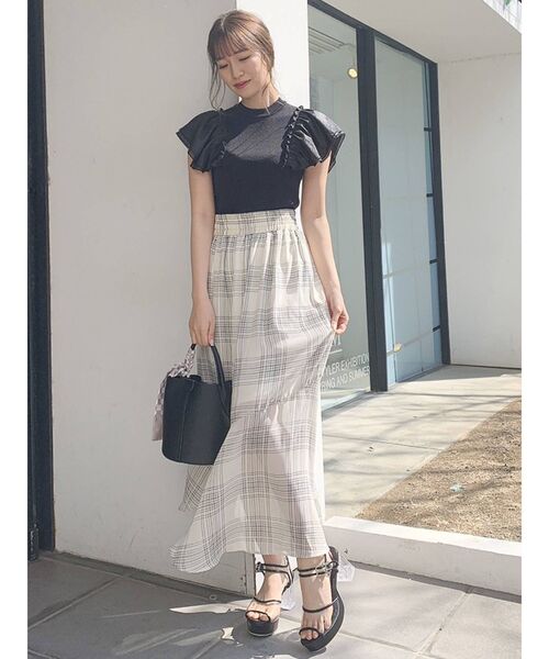 dazzlin（ダズリン）の「マルチウェイロングフレアスカート（スカート・レディース・アイボリー/グレー/ブラウン・FREE）」の8枚目の写真