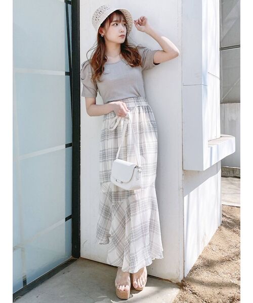 dazzlin（ダズリン）の「マルチウェイロングフレアスカート（スカート・レディース・アイボリー/グレー/ブラウン・FREE）」の11枚目の写真