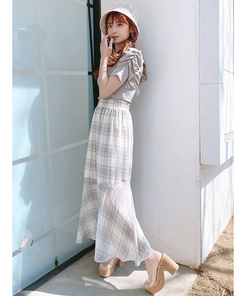 dazzlin（ダズリン）の「マルチウェイロングフレアスカート（スカート・レディース・アイボリー/グレー/ブラウン・FREE）」の13枚目の写真