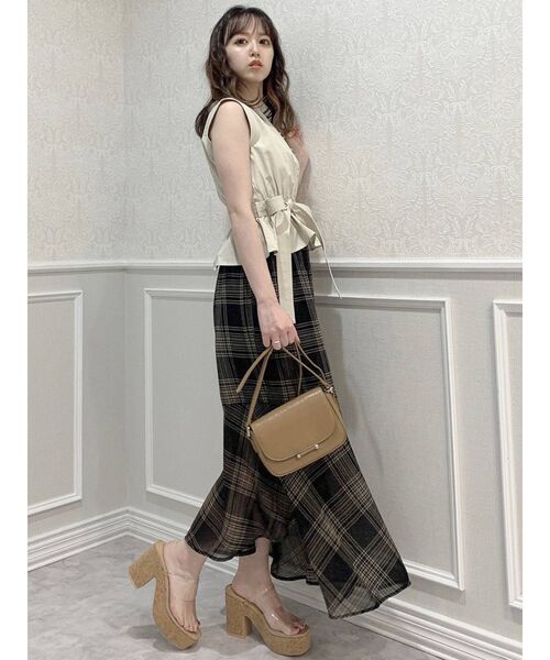 dazzlin（ダズリン）の「マルチウェイロングフレアスカート（スカート・レディース・アイボリー/グレー/ブラウン・FREE）」の20枚目の写真