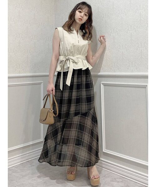 dazzlin（ダズリン）の「マルチウェイロングフレアスカート（スカート・レディース・アイボリー/グレー/ブラウン・FREE）」の22枚目の写真