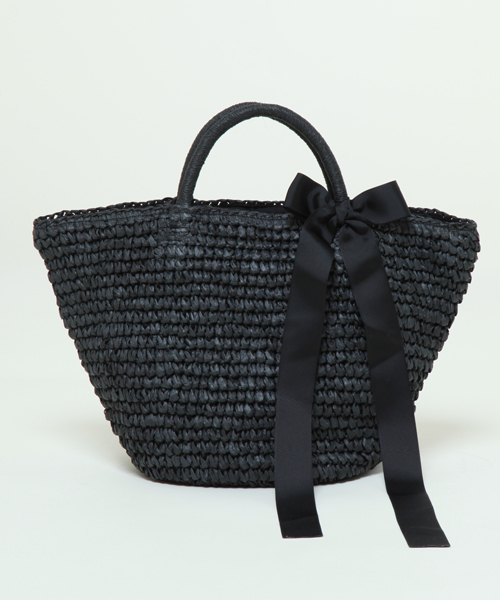 Tiara（ティアラ）の「Bilitis  （ビリティス）　カゴバック　小（かごバッグ・レディース・ホワイト/ブラック/ベージュ・9）」の2枚目の写真