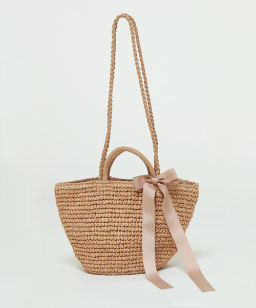 Tiara（ティアラ）の「Bilitis  （ビリティス）　カゴバック　小（かごバッグ・レディース・ホワイト/ブラック/ベージュ・9）」の9枚目の写真